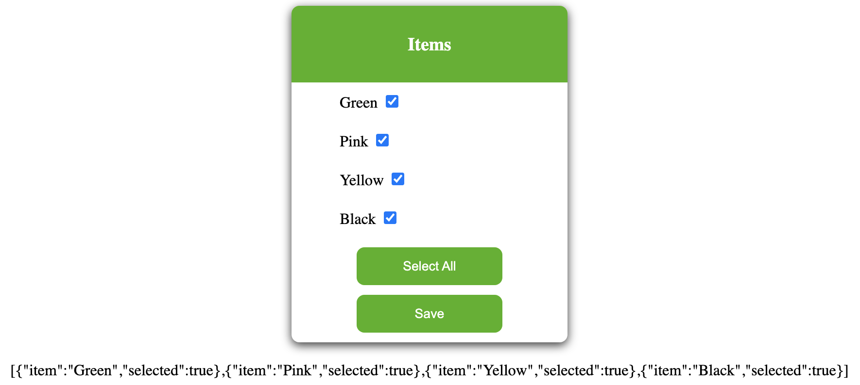 how to get multiple checkbox value in javascript with getelementbyid