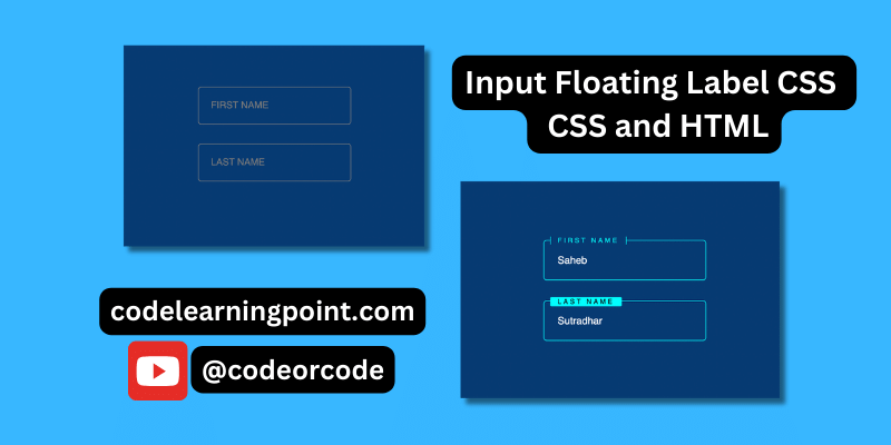 Create Input Floating Label in CSS and HTML
